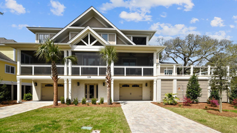 134 Dune lane. a large house with windows