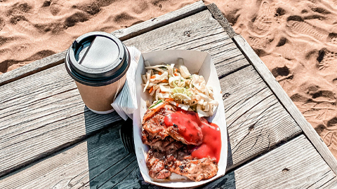 Pick Up Your Picnic from Hilton Head Eateries. to go meal and a cup of coffee