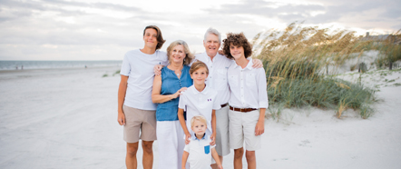 beachphotos hhi banner. A family on a beach